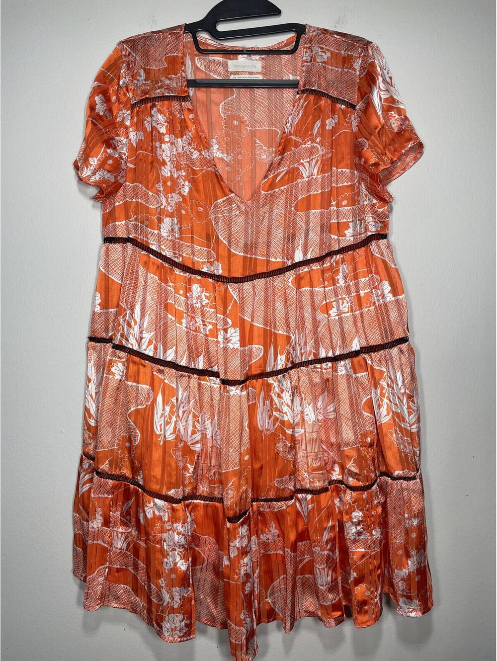URBAN OUTFITTERS Pippa Chiffon Tier Mini Dress Babydoll Sz M
